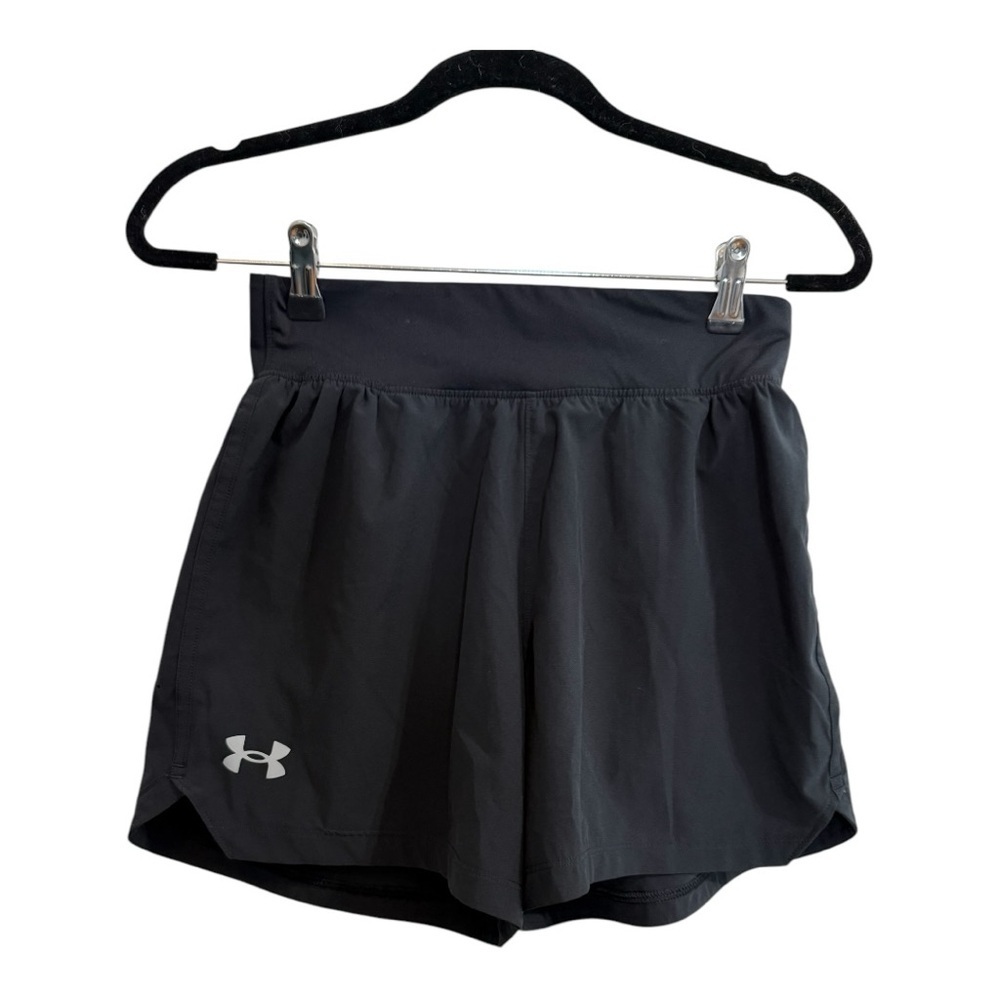 Under Armour High Rise Black Athletic Running Shorts Size Small
